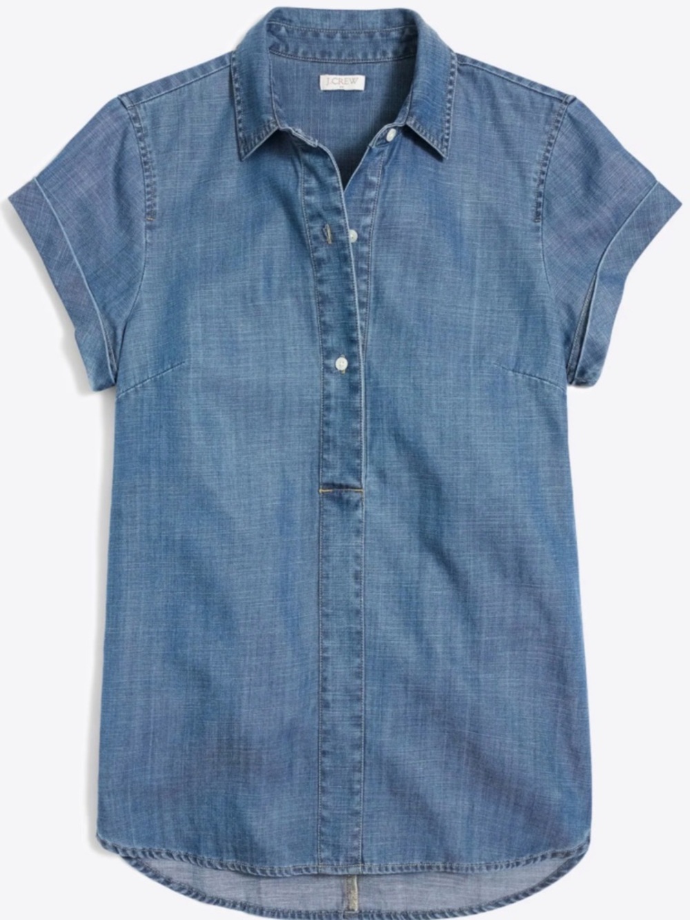 J. Crew Chambray short-sleeve popover